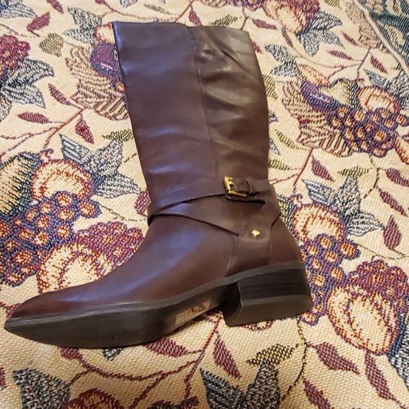 Ralph Lauren Elegant Brown Leather Knee-High Boots Size 6 - Picture 4 of 9